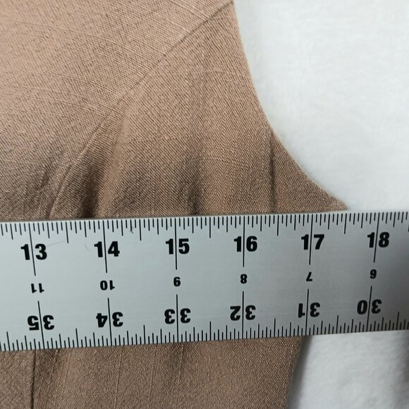 Kori, Women's Linen Blend Vest Button Down Front, Size Large, runs small Boho - Picture 10 of 15